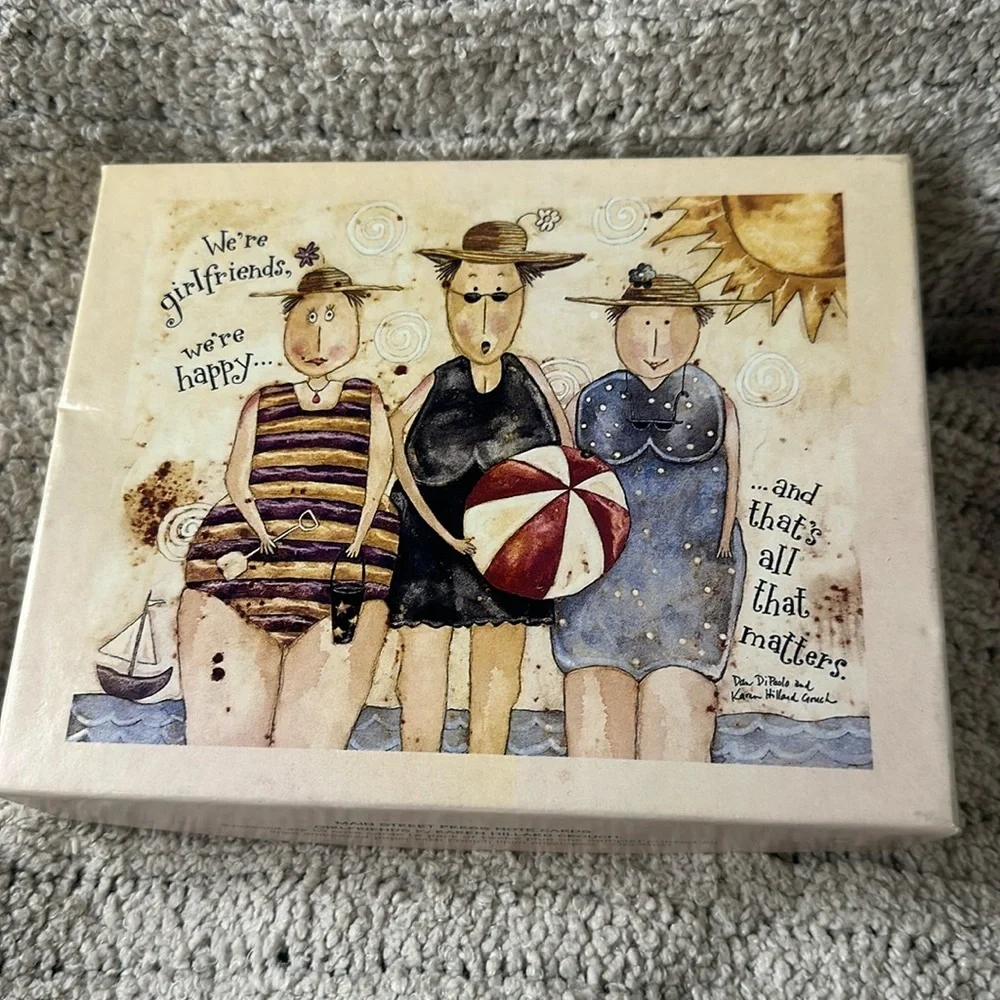 Set of/11 Notecards & Envelopes “Girlfriends”- Printed Inside